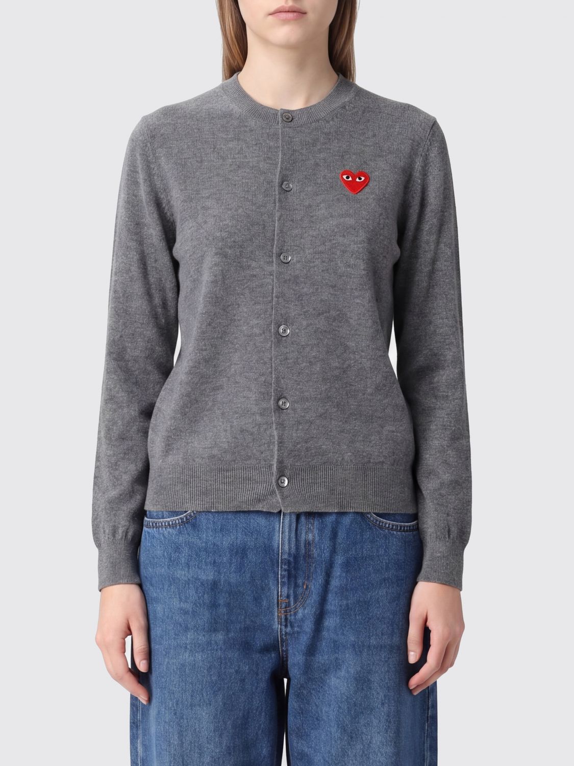 COMME DES GARÇONS PLAY Woll-Cardigan mit Logo