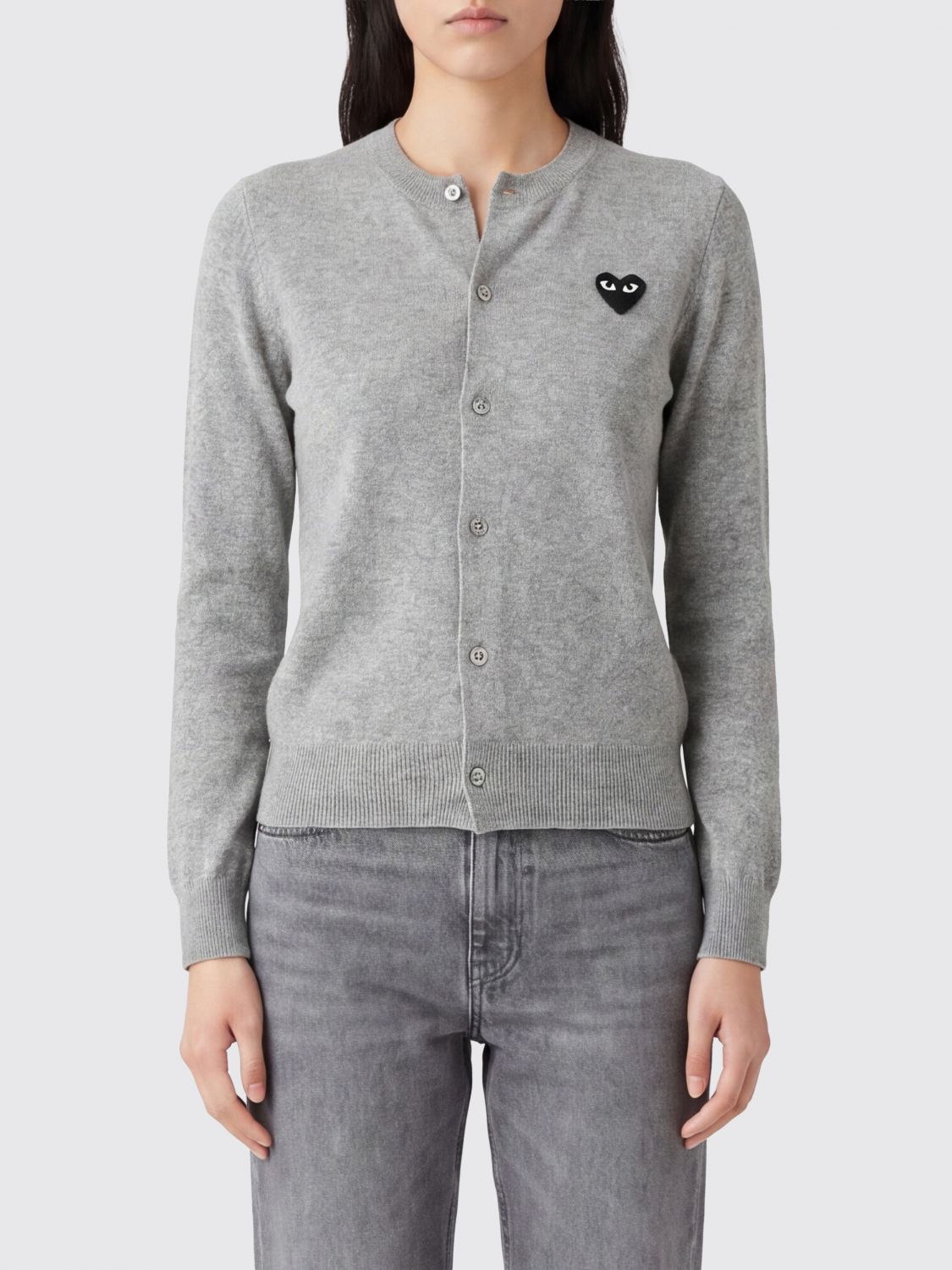 COMME DES GARÇONS PLAY Cardigan in lana con logo