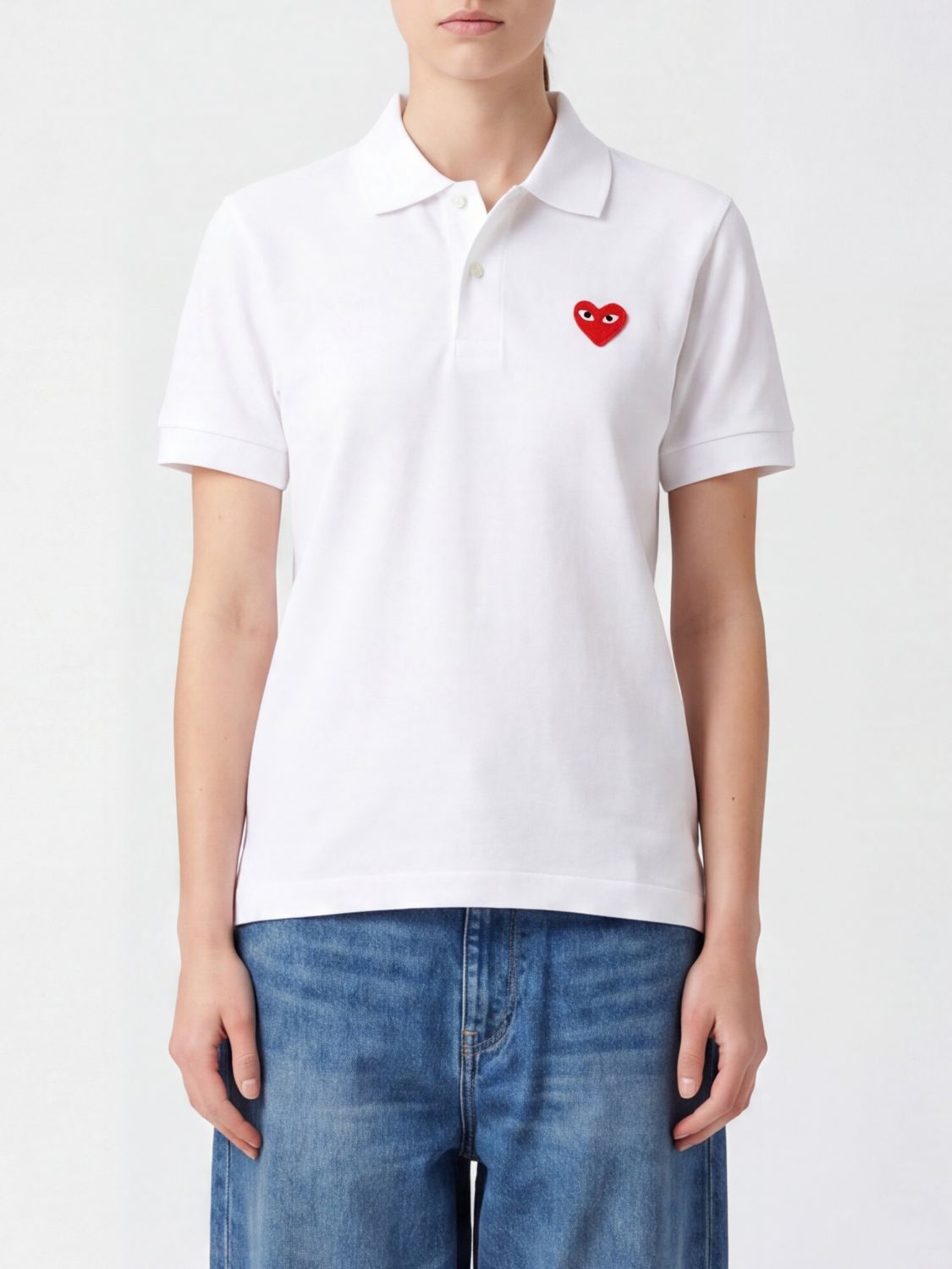 COMME DES GARÇONS PLAY Polo Shirt Woman color White