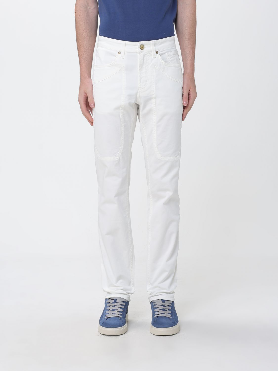Jeckerson John Slim Fit Trousers in Stretch Cotton