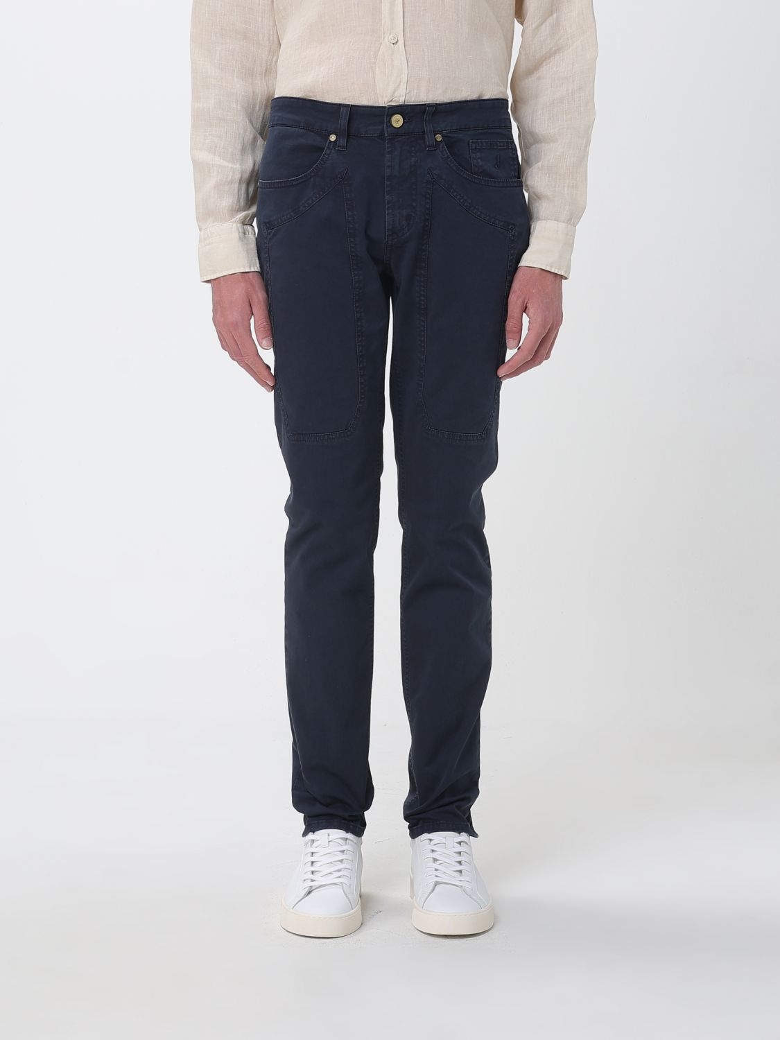 Jeckerson John Slim Fit Trousers in Stretch Cotton