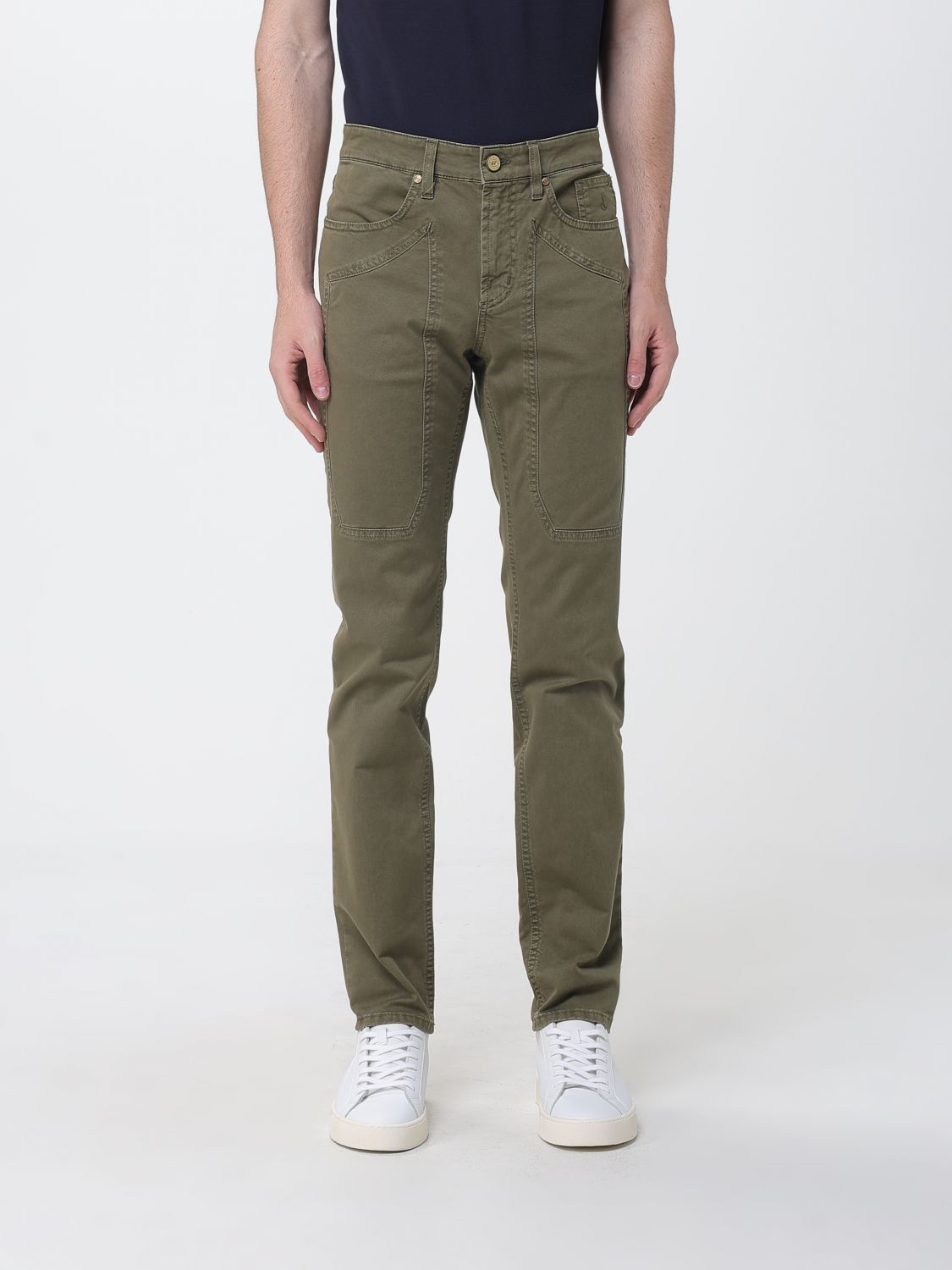 Jeckerson John Slim Fit Trousers in Stretch Cotton