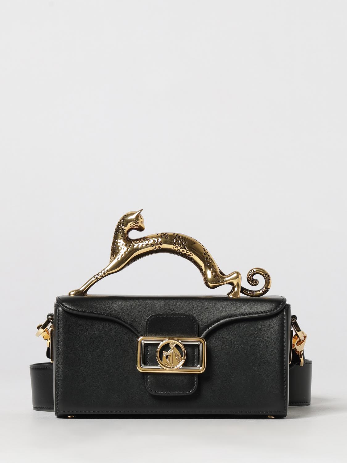 LANVIN Ledertasche mit skulpturalem Griff