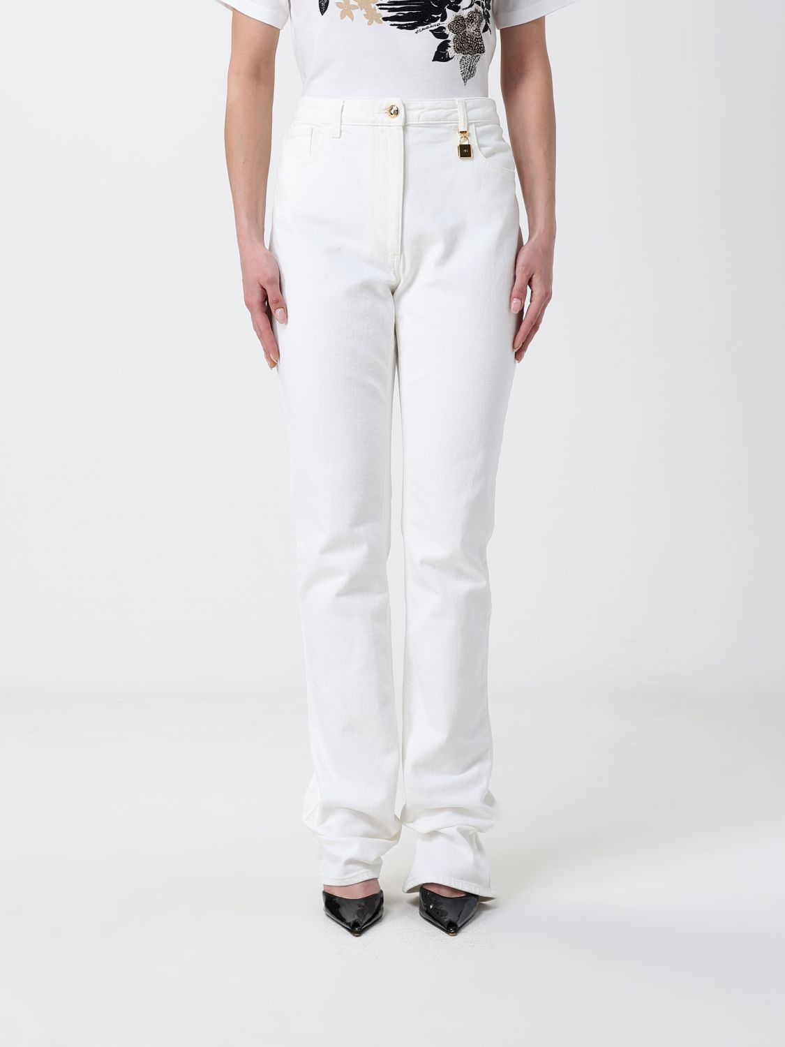 Elisabetta Franchi Stretch Denim Slim Fit Jeans
