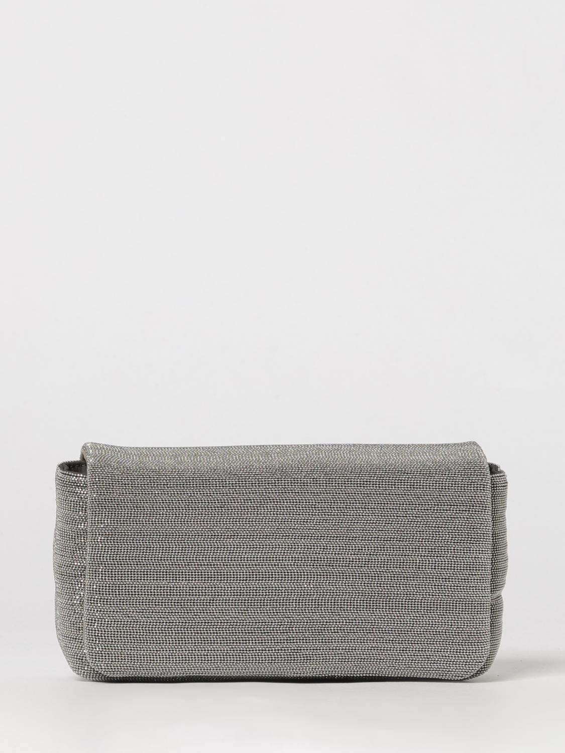 BRUNELLO CUCINELLI Leather Pouch with All Over Monile