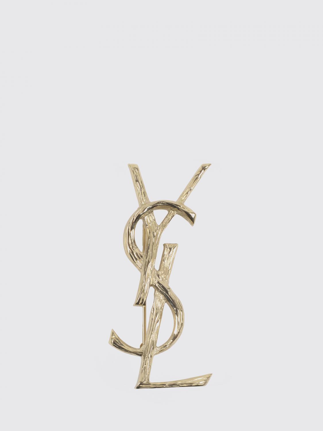 SAINT LAURENT Spilla Cassandre in ottone
