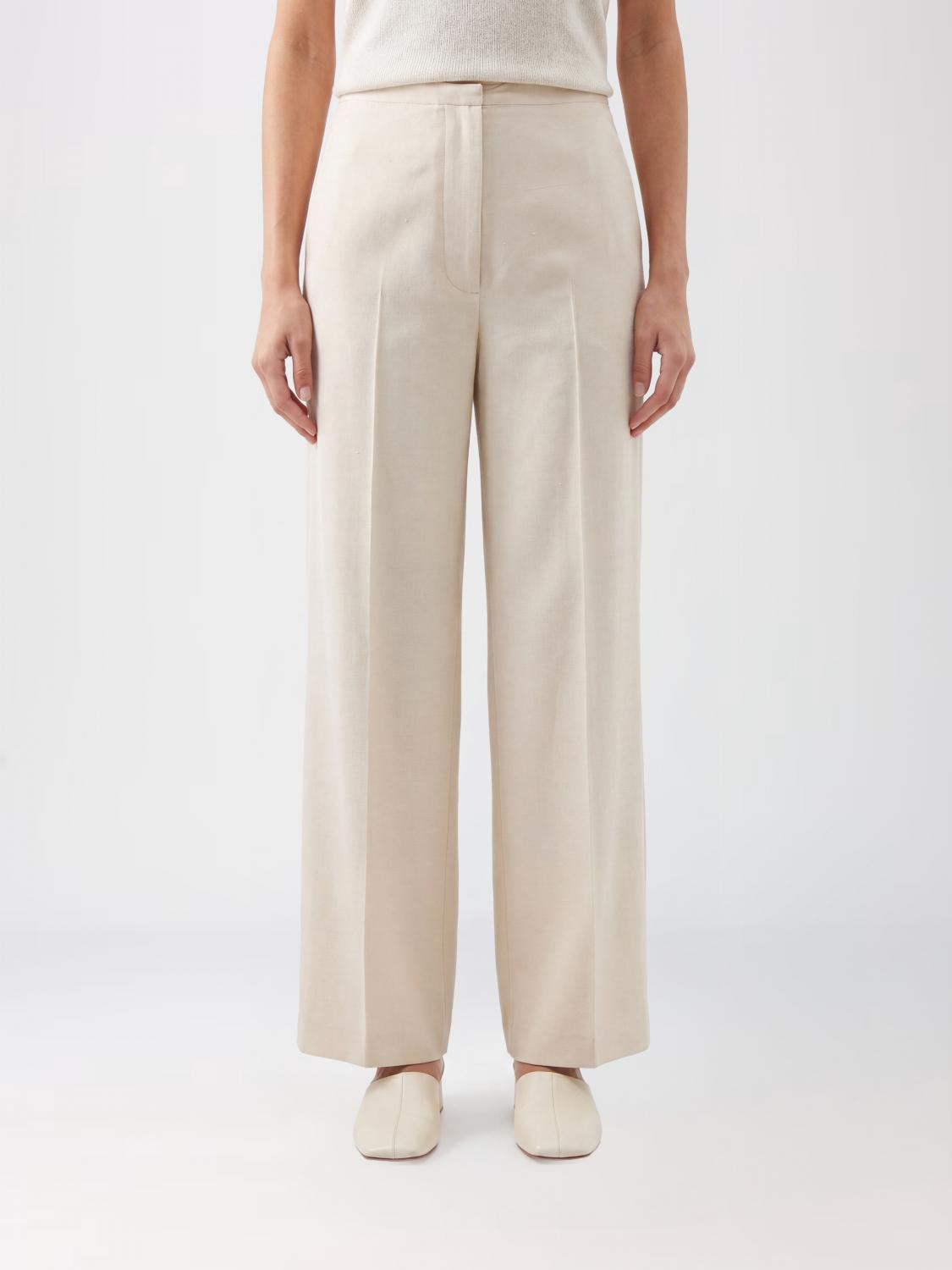 THE ROW Pantaloni Beta ampi in seta