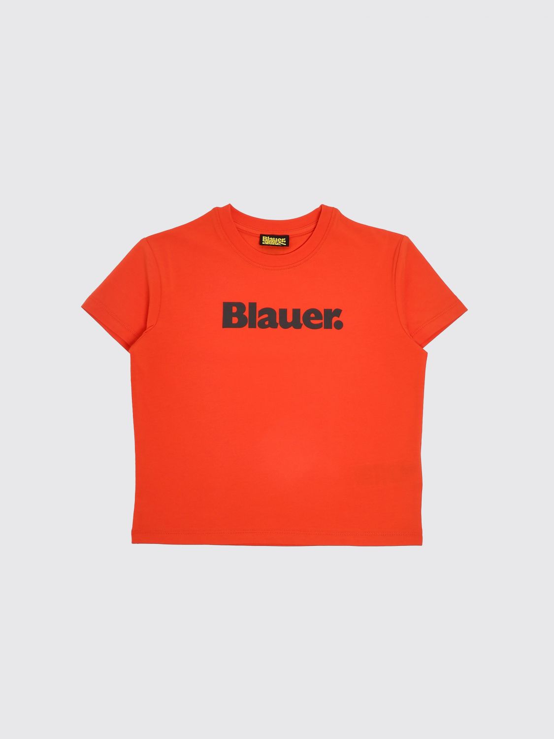 BLAUER Rundhals-T-Shirt aus Stretch-Baumwolle