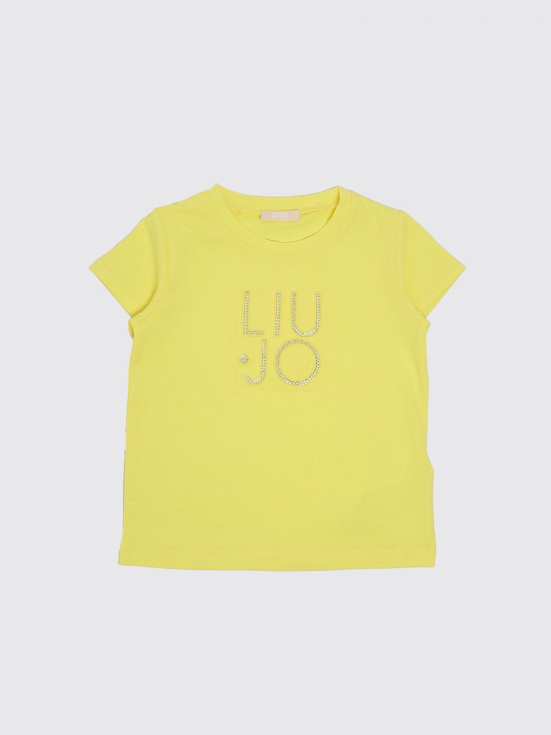 LIU JO Rundhals-T-Shirt aus Baumwolle mit Strass-Logo
