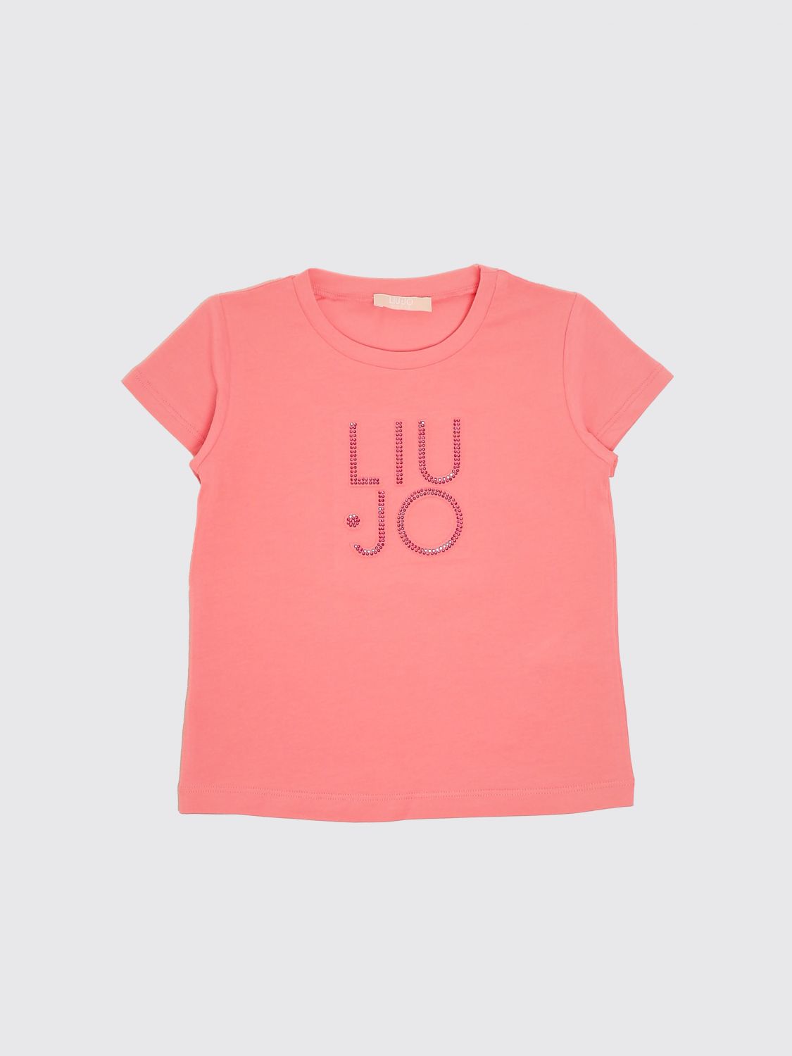 LIU JO Rundhals-T-Shirt aus Baumwolle mit Strass-Logo