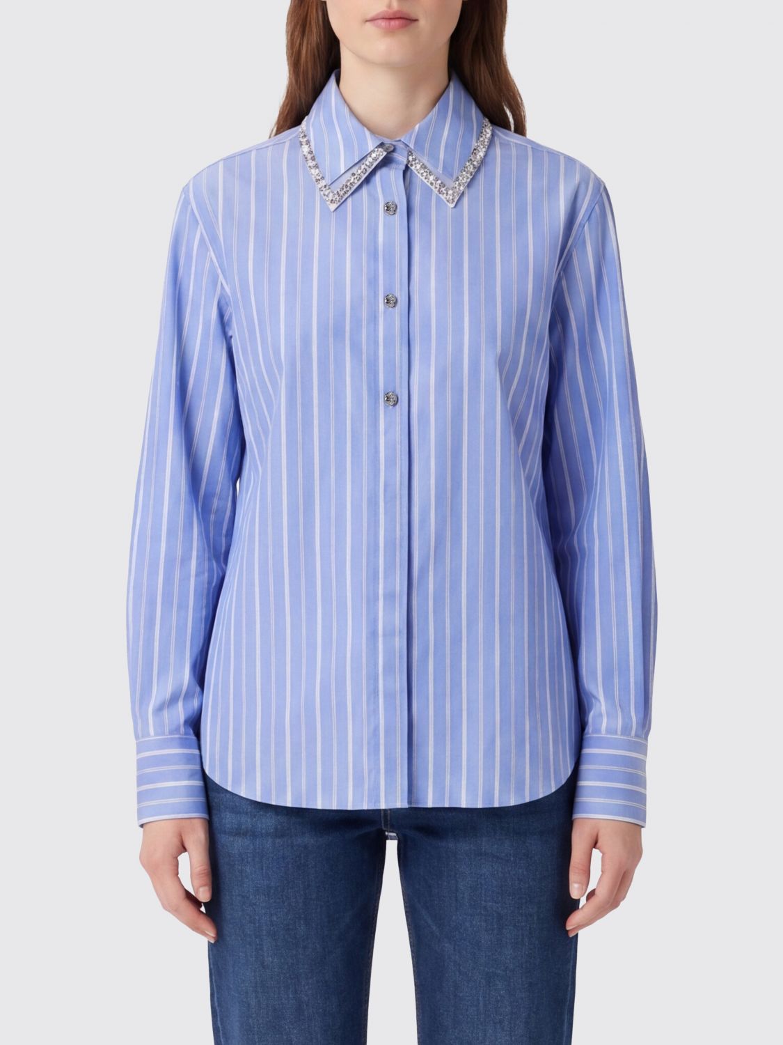 LIU JO Camicia casual in cotone con strass