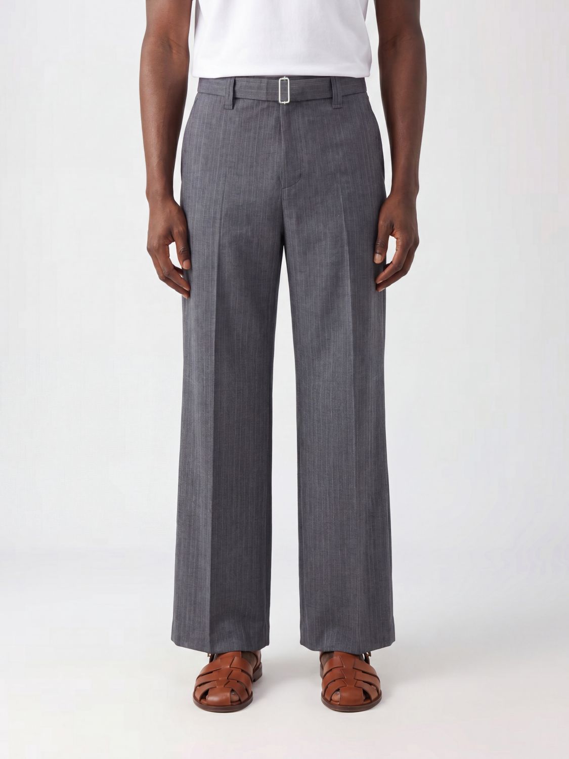 LARDINI Pantaloni sartoriali in lino