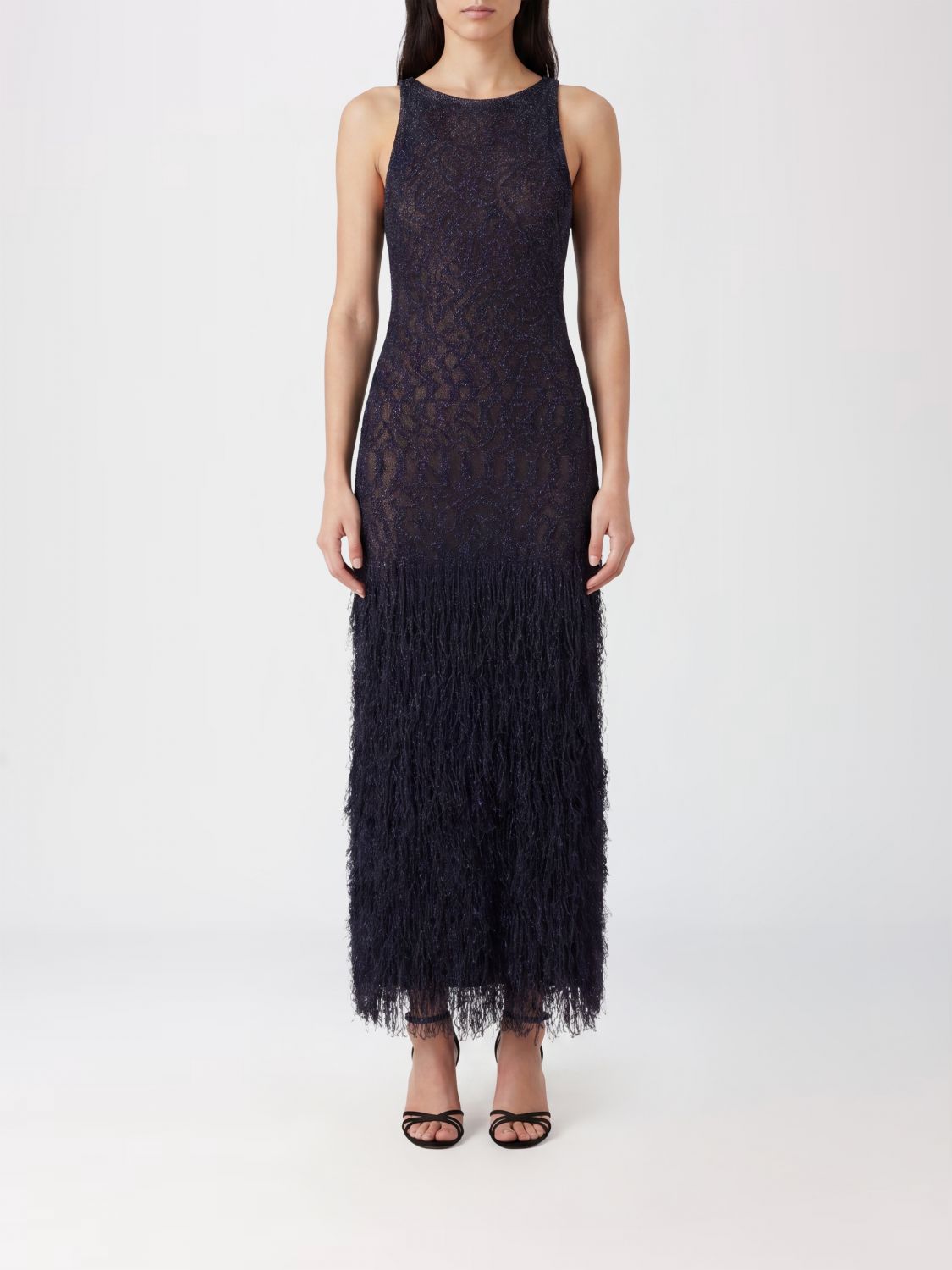 GIORGIO ARMANI Abito lungo in maglia con paillettes