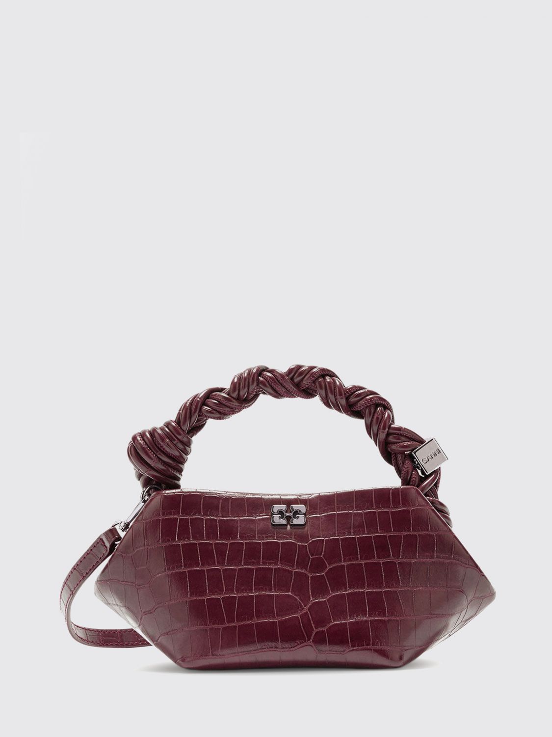 GANNI Mini Bou Bag In Recycled Leather Blend Crocodile Print　GANNI ミニ ブーバッグ リサイクルレザーブレンド クロコダイルプリント GANNI