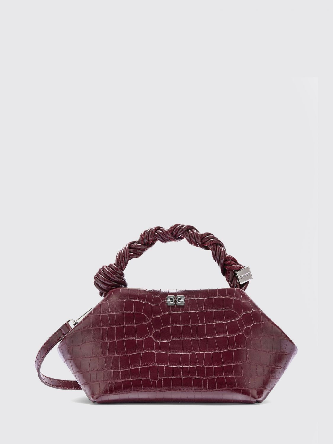 GANNI Bou Bag In Recycled Leather Blend Crocodile Print　GANNI Bou バッグ リサイクルレザーブレンド クロコダイルプリント GANNI