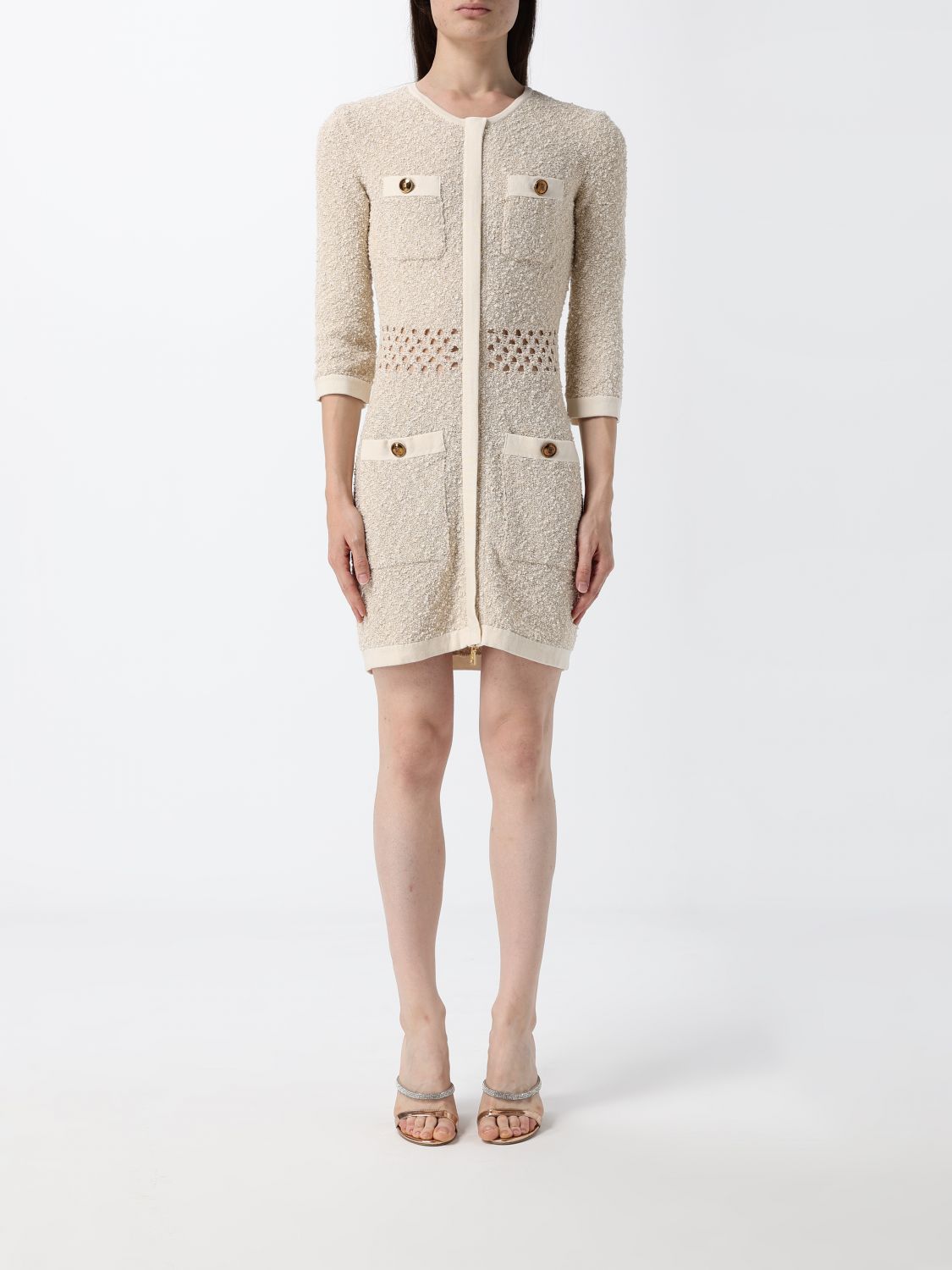 ELISABETTA FRANCHI Dress Woman color Butter