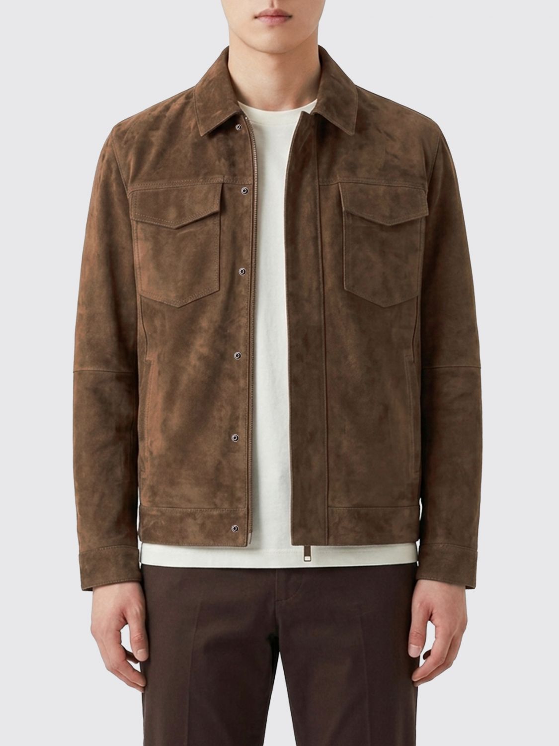 YVES SALOMON Jacket Men color Brown
