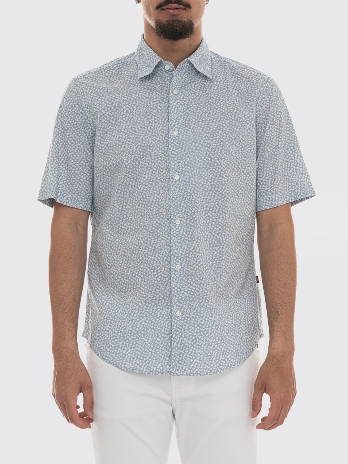 BOSS Camicia Uomo colore Celeste