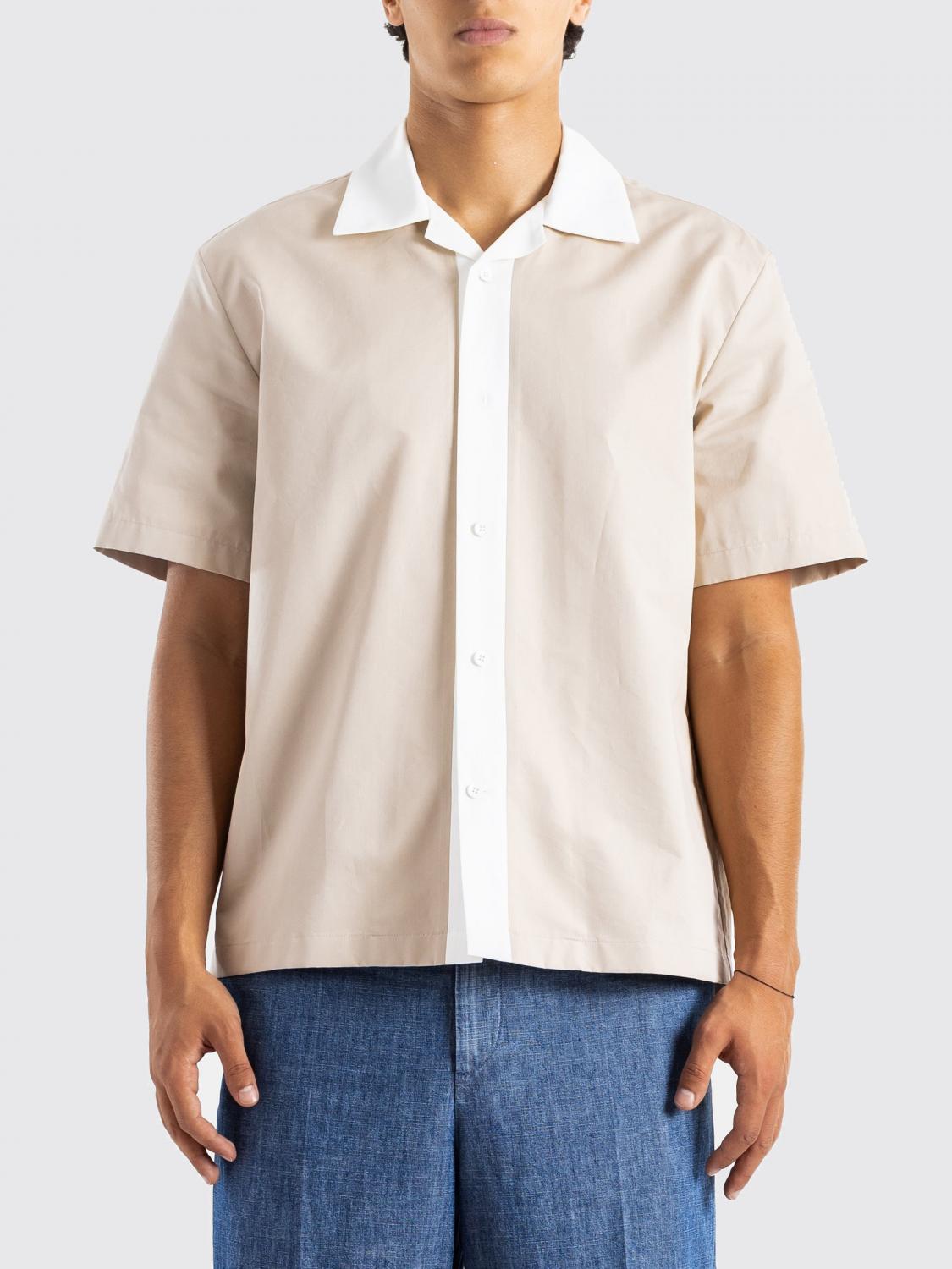 JIL SANDER Relaxed Fit Short-Sleeved Silk and Cotton Shirt with French Collar