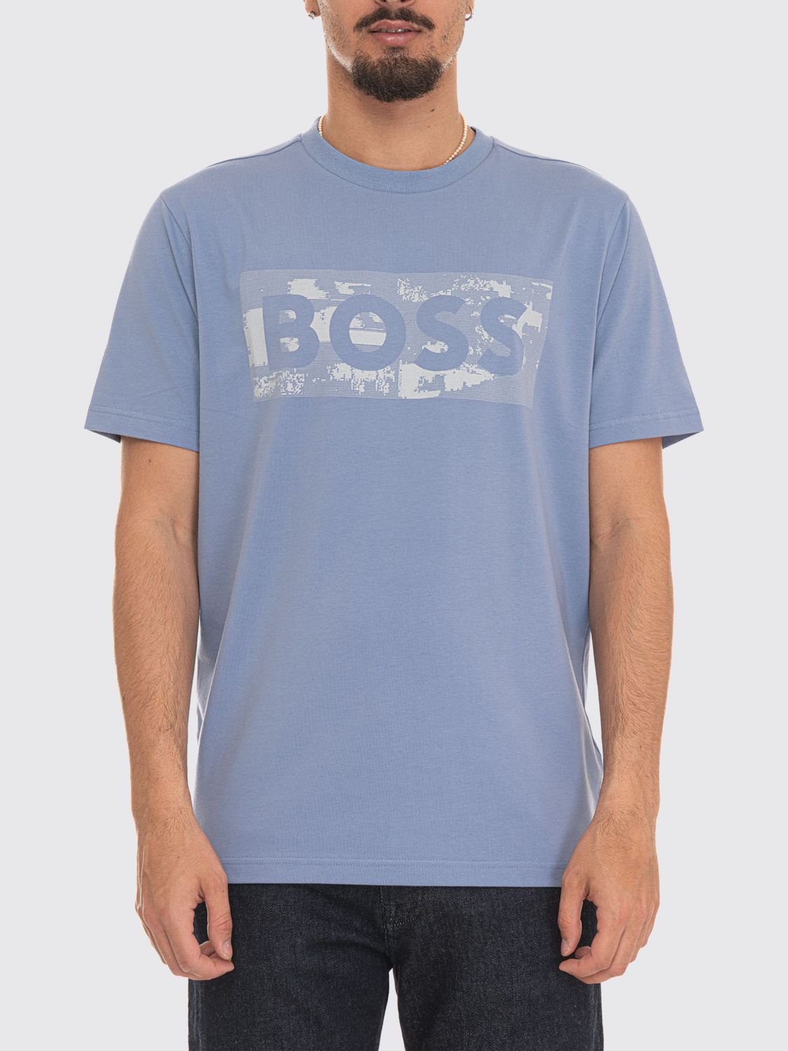 BOSS T-Shirt Uomo colore Celeste