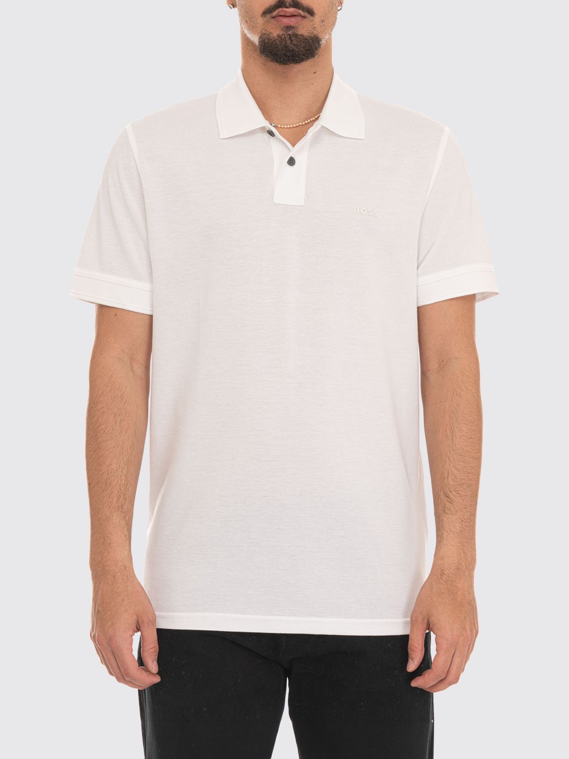 BOSS Polo Uomo colore Bianco
