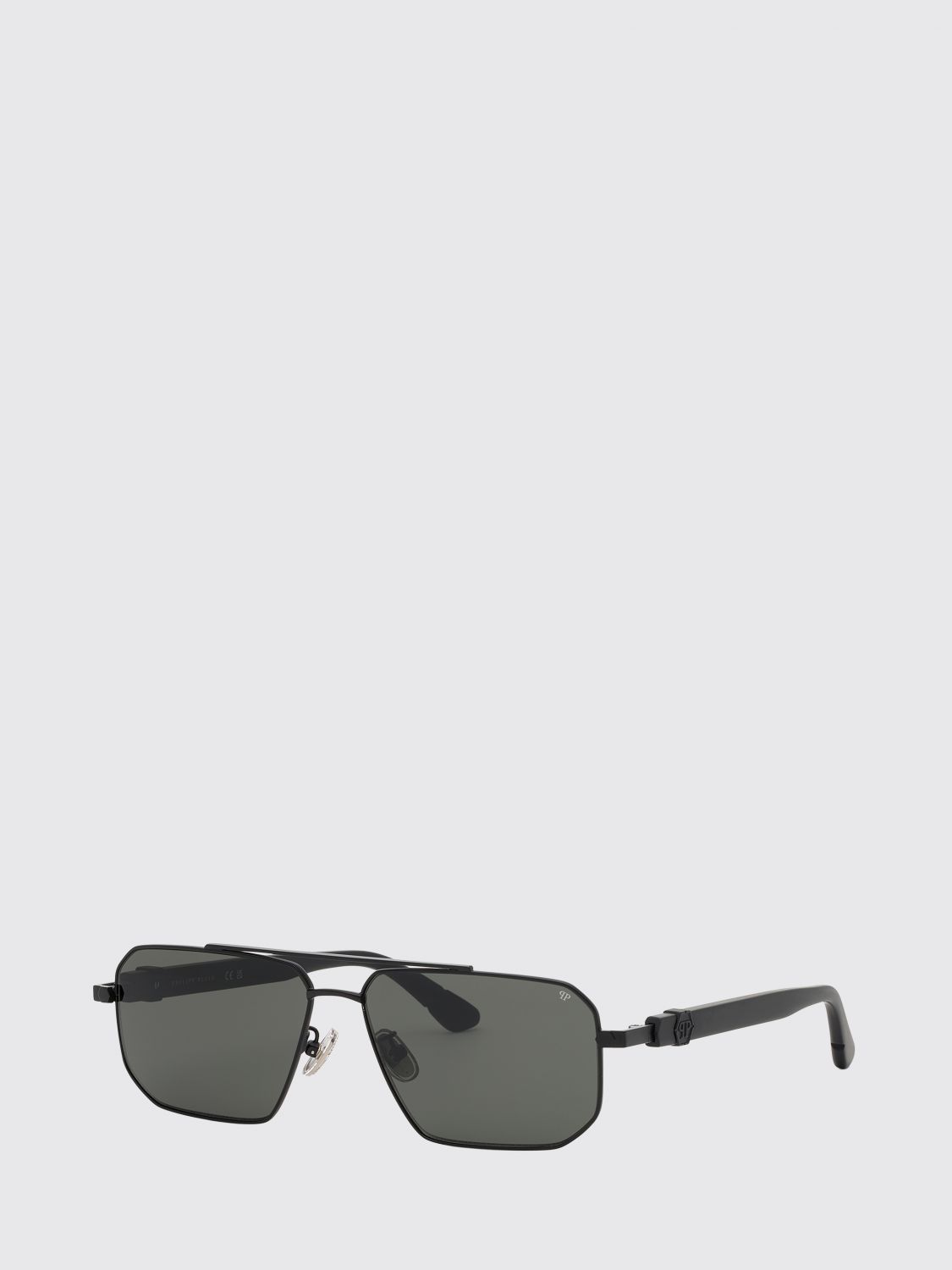 PHILIPP PLEIN Aviator sunglasses in metal with double bridge and Hexagon logo