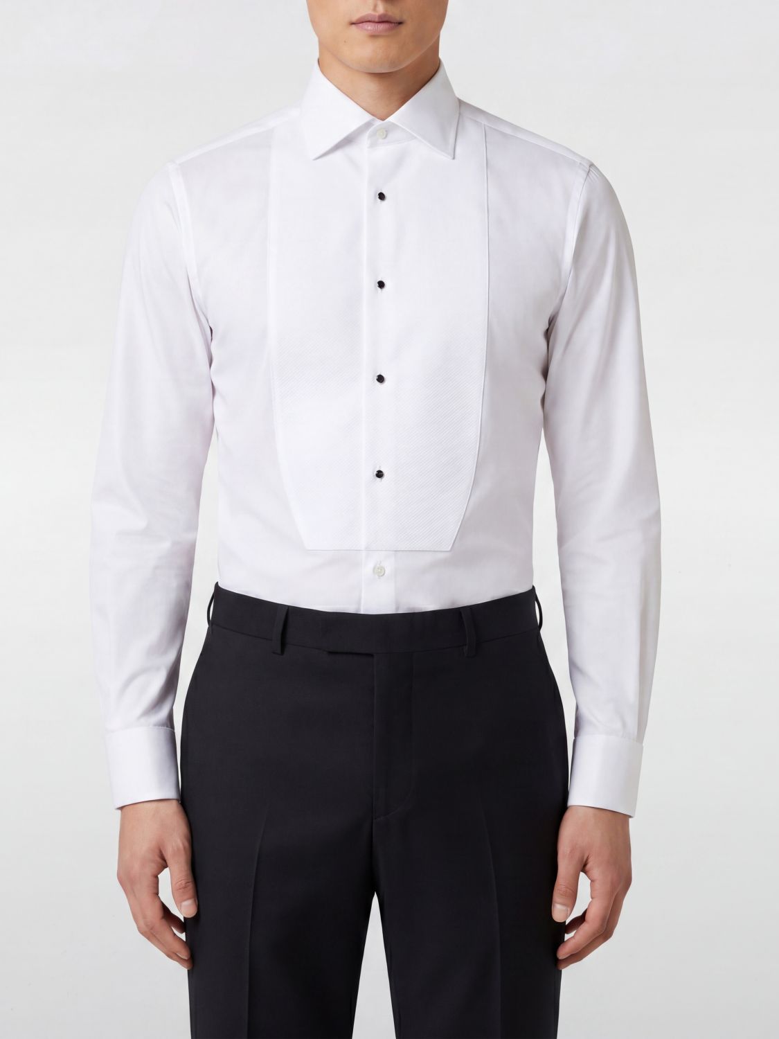 DOLCE & GABBANA Slim-Fit-Hemd aus Baumwollpopeline mit italienischem Kragen