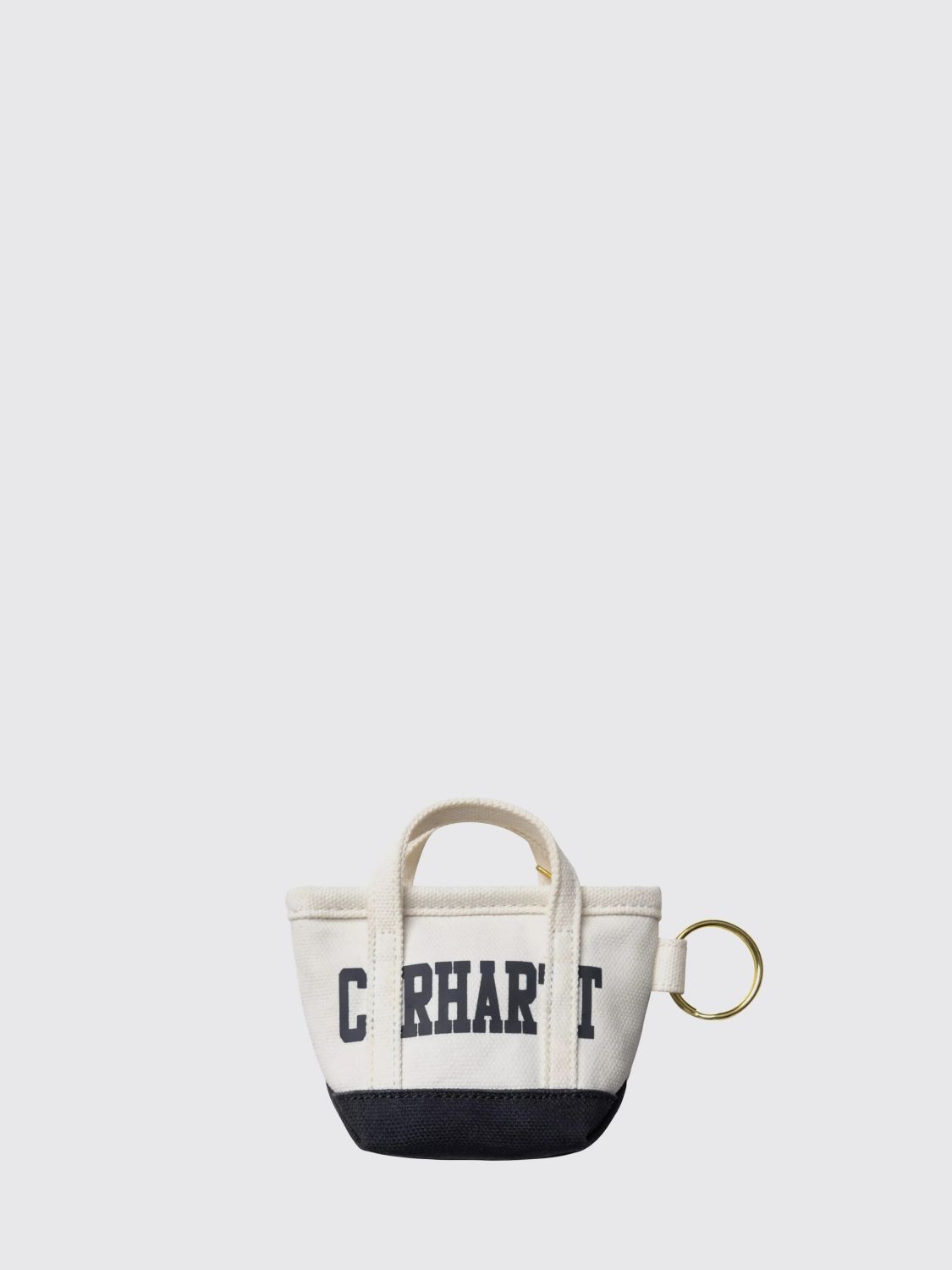CARHARTT WIP Portachiavi in canvas di cotone Dearborn con logo stampato