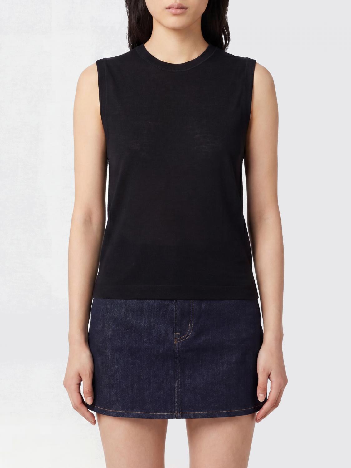 AMI PARIS Slim Fit Cotton Tank Top with a Tone-on-Tone Crewneck Logo　AMI PARIS スリムフィット コットン タンクトップ トーンオントーンのクルーネックロゴ付き AMI
