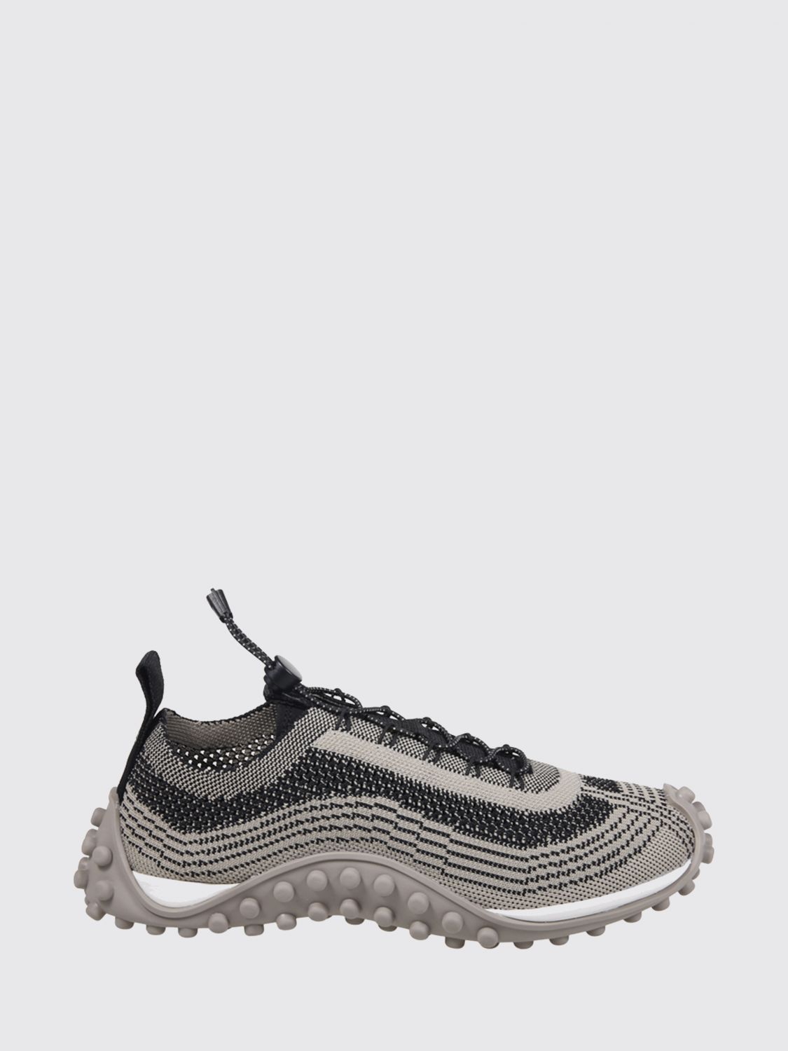 AMI Paris AMI PARIS Mirage Striped Knit Low-Top Sneakers with Drawstring　AMI PARIS ミラージュ ストライプ ニット ロートップ スニーカー ドローストリング付き
