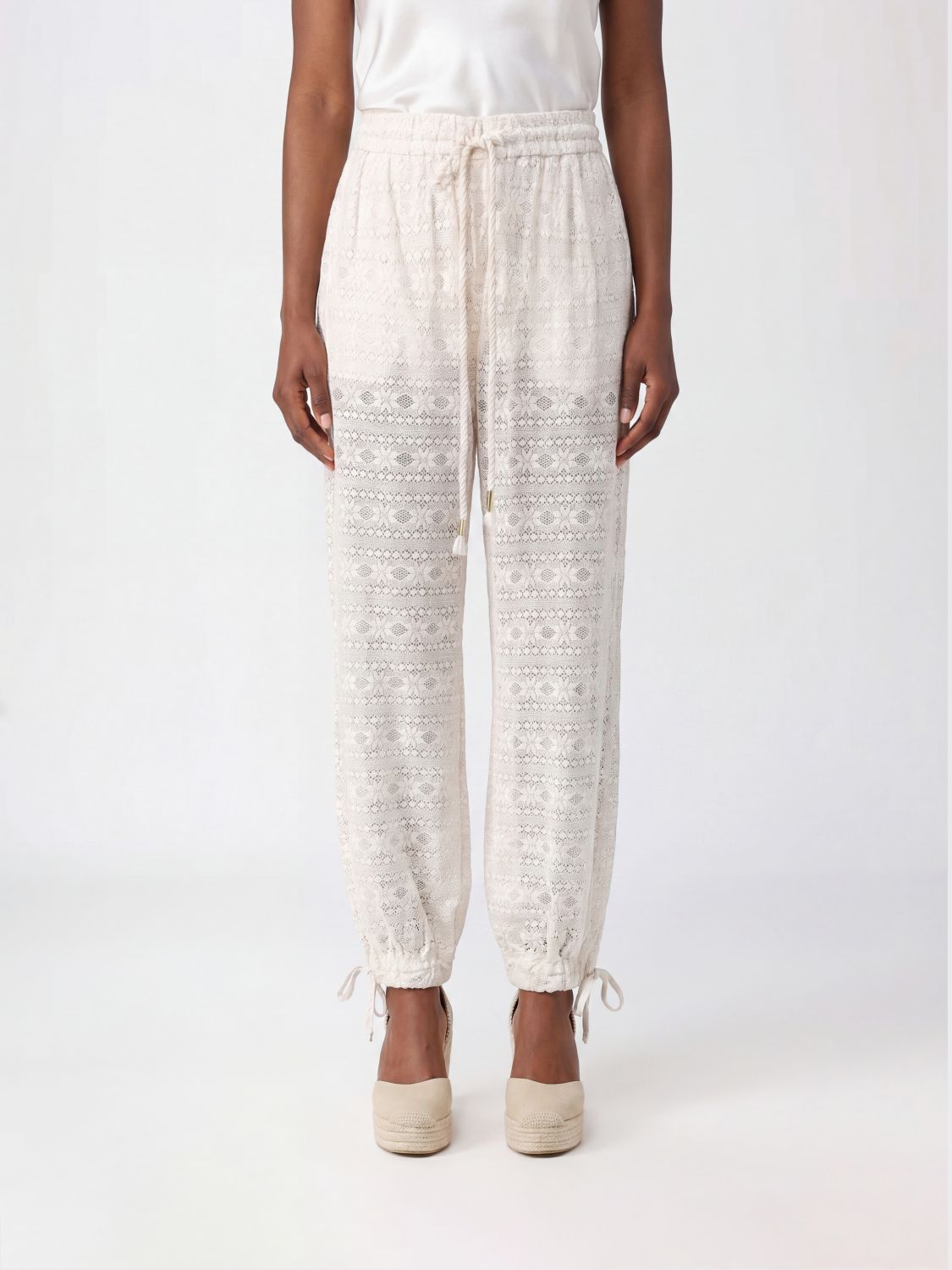ANTIK BATIK Pants Woman color White