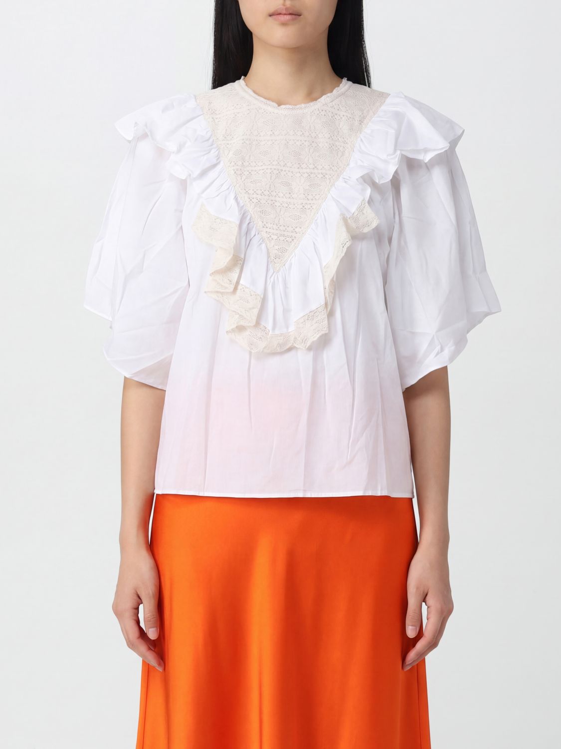 Antik Batik Shirt Woman In White