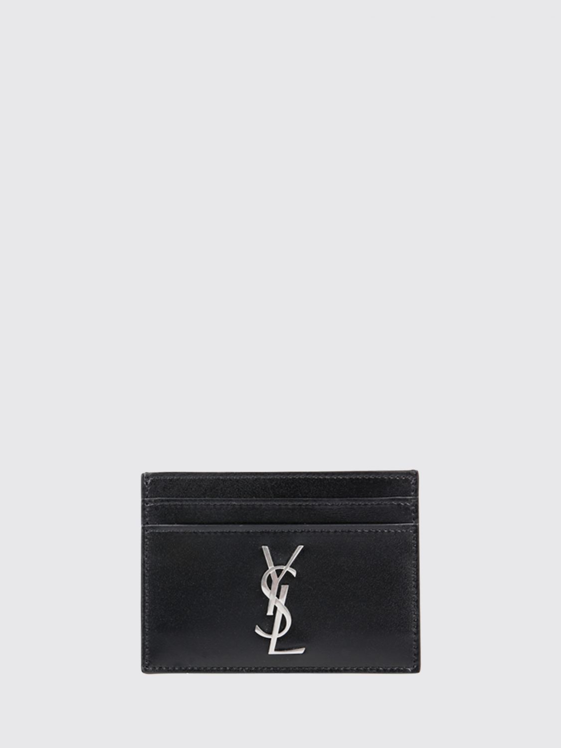 SAINT LAURENT Cassandre Flat Card Holder in Calfskin with YSL Monogram　SAINT LAURENT カサンドル フラット カード ホルダー YSL モノグラム カーフスキン SAINT