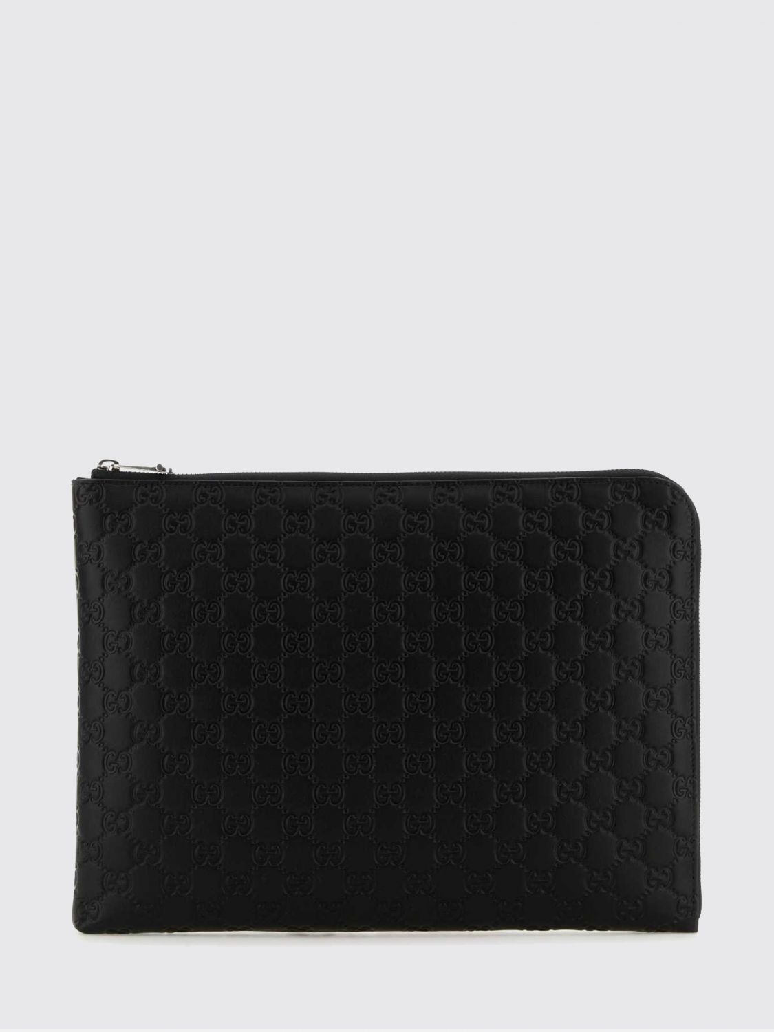GUCCI Portadocumenti GG Emblem in pelle di vitello con monogramma impresso