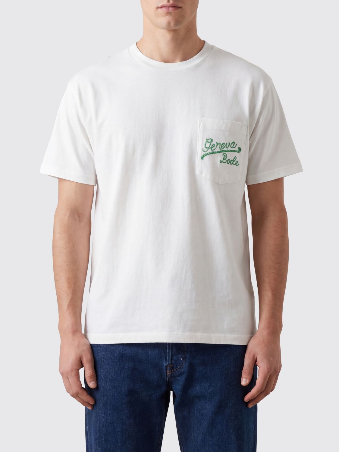 BODE T-Shirt Men color Yellow Cream