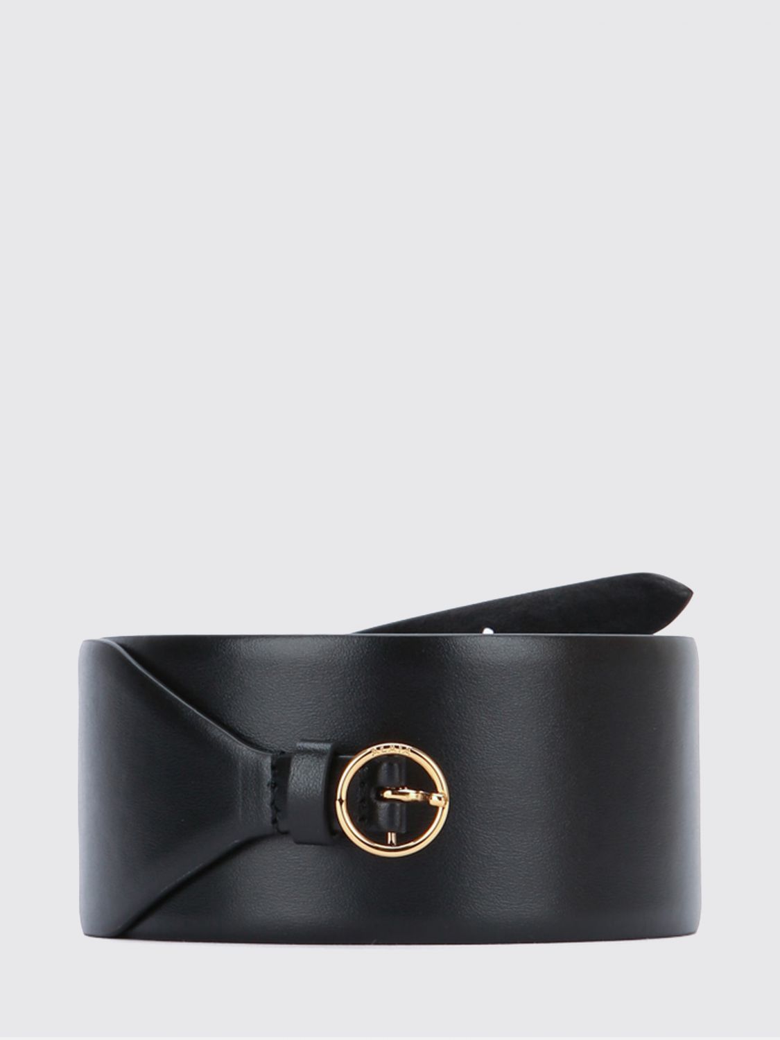 Alaïa ALAÏA Wide Belt in Smooth Calfskin Leather with Pin-Buckle Closure　ALAÏA スムース カーフスキン レザー ワイド ベルト、ピンバックル開閉