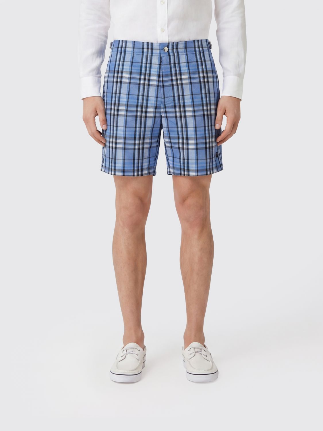 Burberry BURBERRY Short Check Pattern Swim Shorts in Nylon with Slash Pockets　BURBERRY ショートチェック柄スイムショーツ ナイロン スラッシュポケット付き
