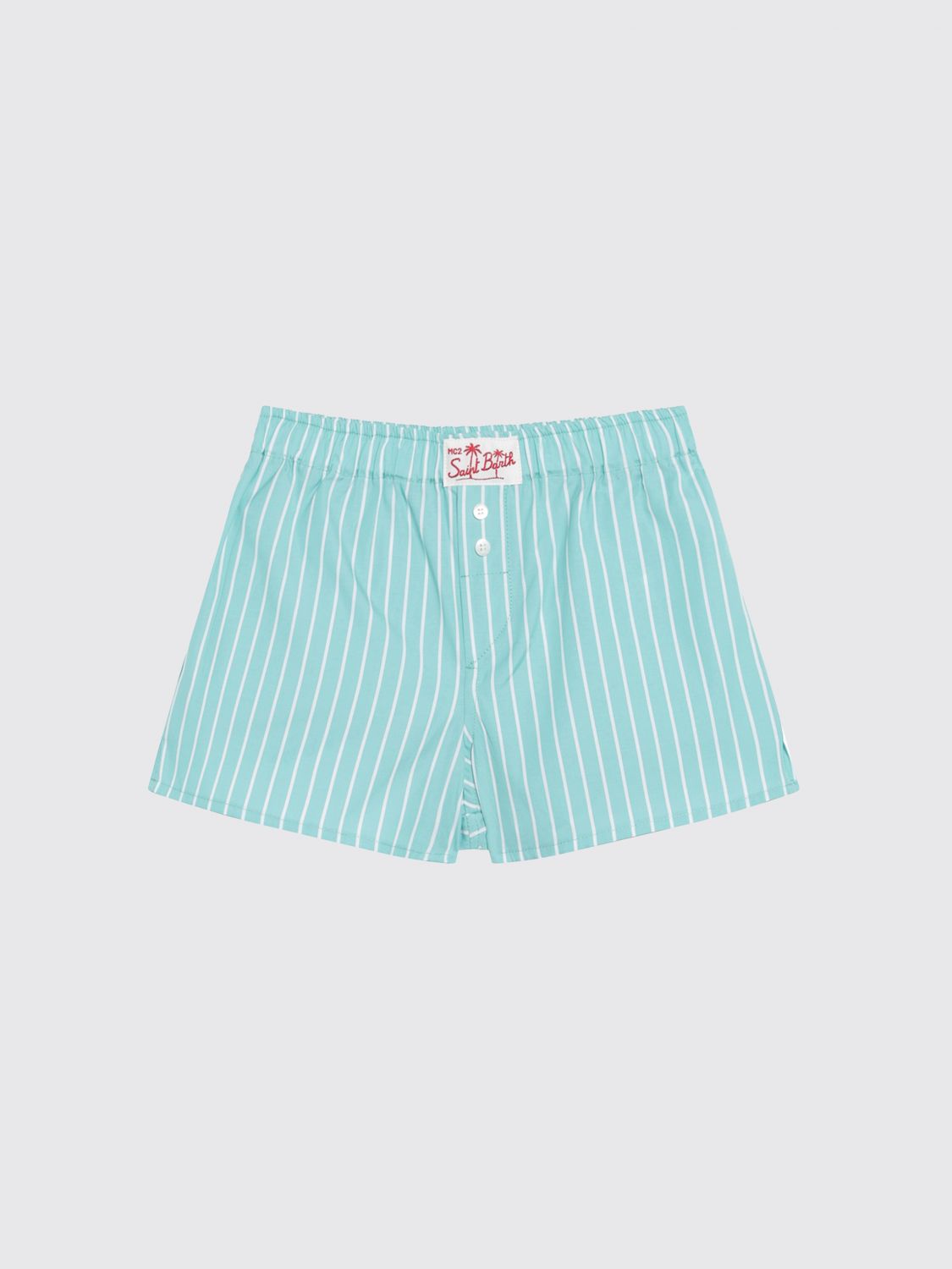 MC2 SAINT BARTH Gestreifte Baumwoll-Boxershorts für Jungen mit elastischem Bund