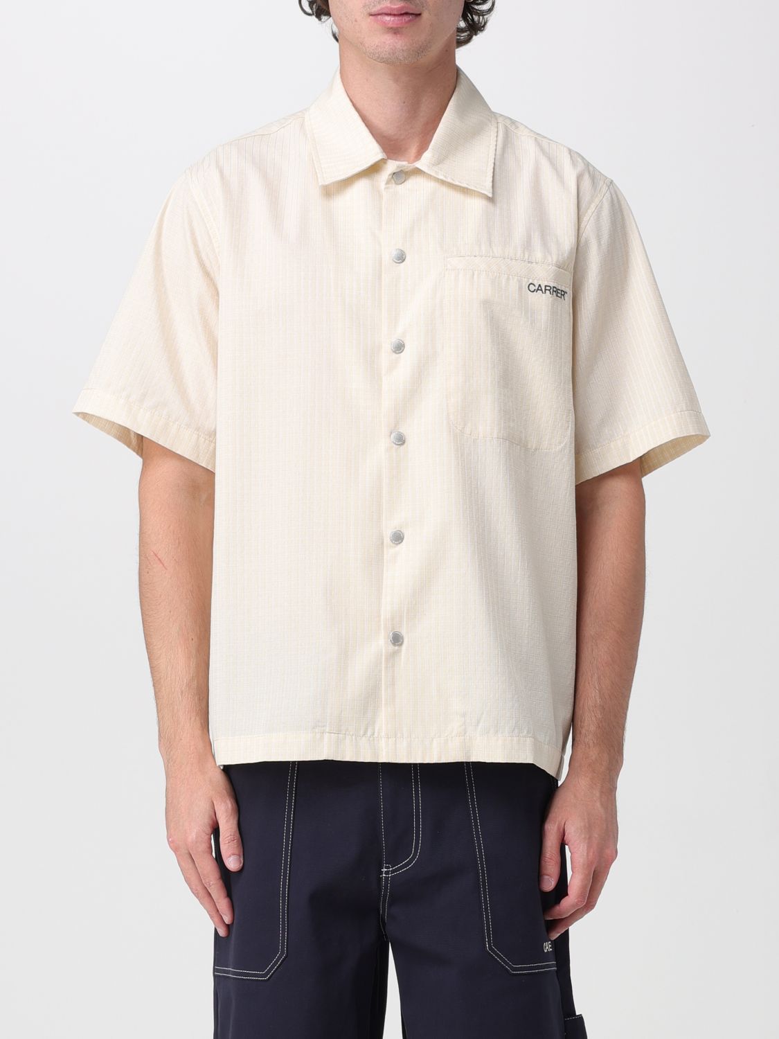Carrer Short-Sleeve Cotton Bowling Shirt with Patch Pocket