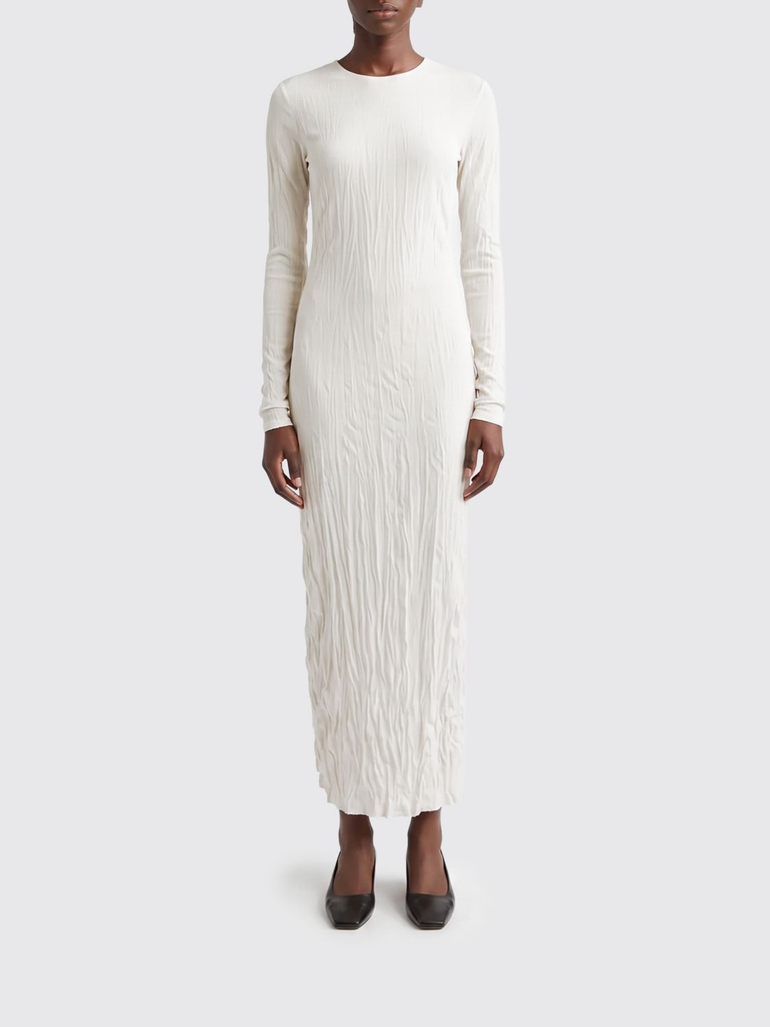 TOTEME Long Slim Fit Jersey Sheath Dress with Long Sleeves　TOTEME 長袖スリムフィットジャージーシースドレス TOTEME