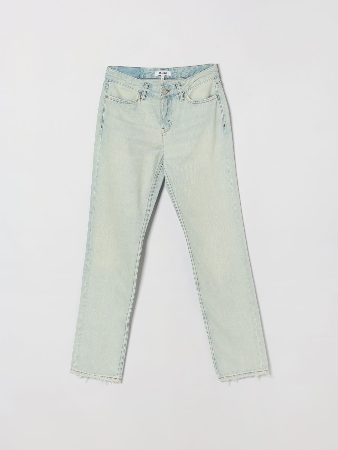 RE/DONE Boy's Slim Fit 5-Pocket Jeans in Medium Wash Cotton Denim