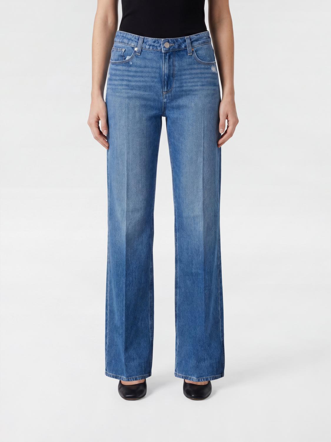 PAIGE Hoch taillierte Palazzo-Jeans aus Baumwoll- und Lyocell-Denim