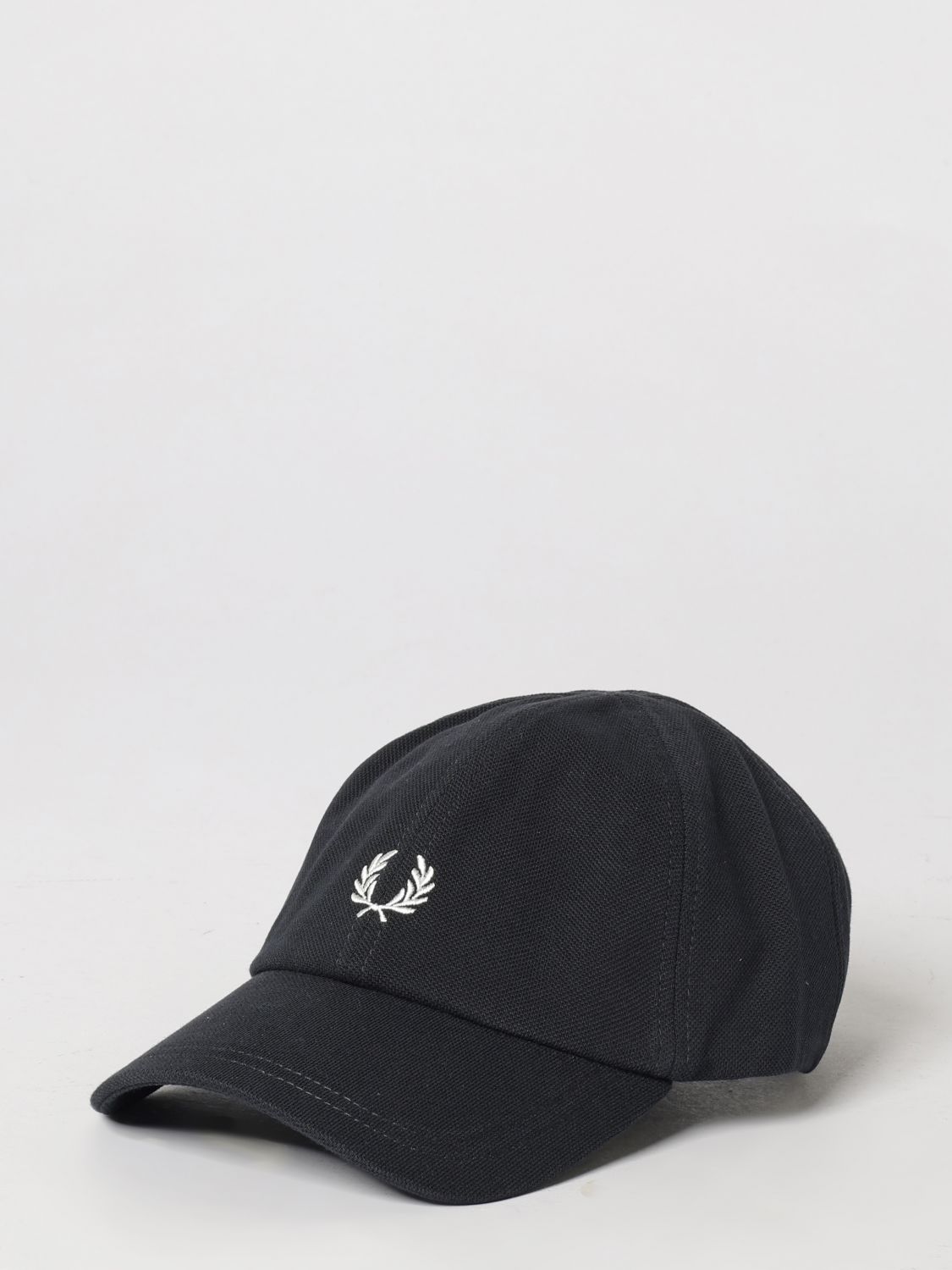 Fred Perry Cotton Canvas Baseball Cap with Embroidered Logo