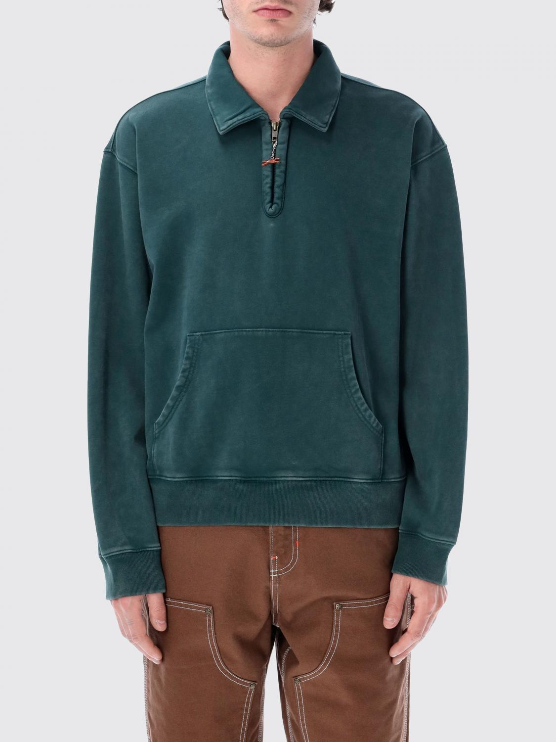 VANS Half-Zip Cotton Sweatshirt with Classic Collar and Kangaroo Pocket