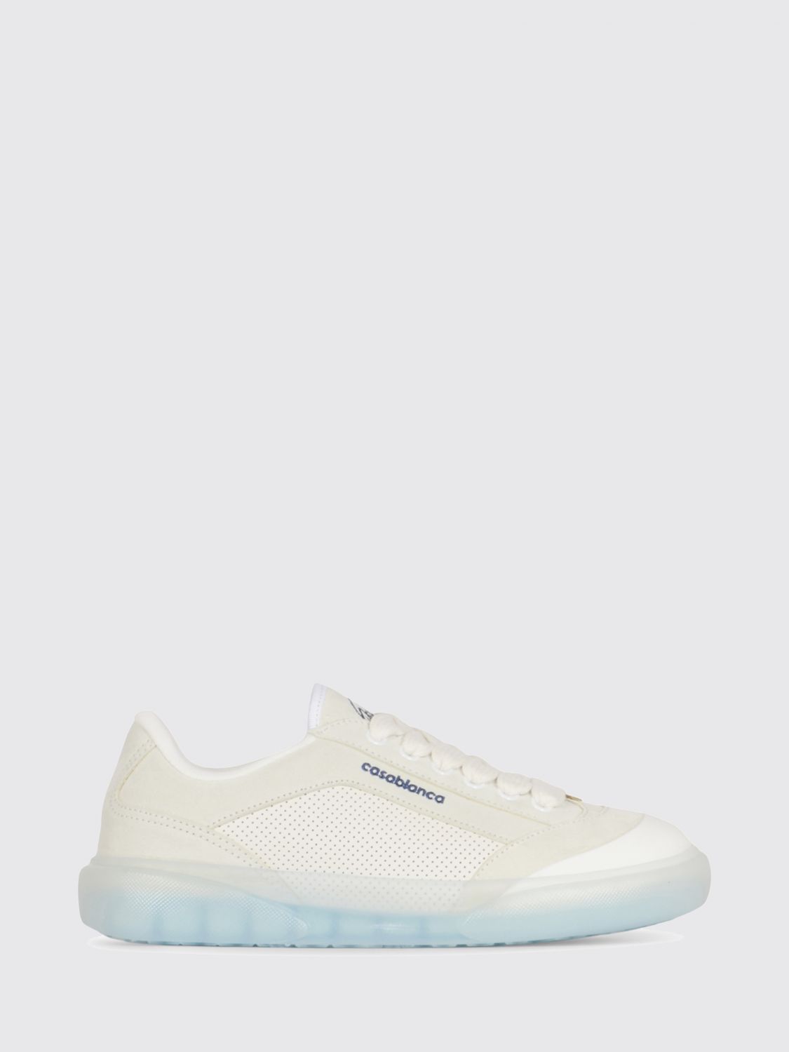 CASABLANCA Low Top Sneakers in Suede and Smooth Leather with Perforated Details　CASABLANCA ロートップ スニーカー スエードとスムースレザー、パンチングディテール付き CASABLANCA