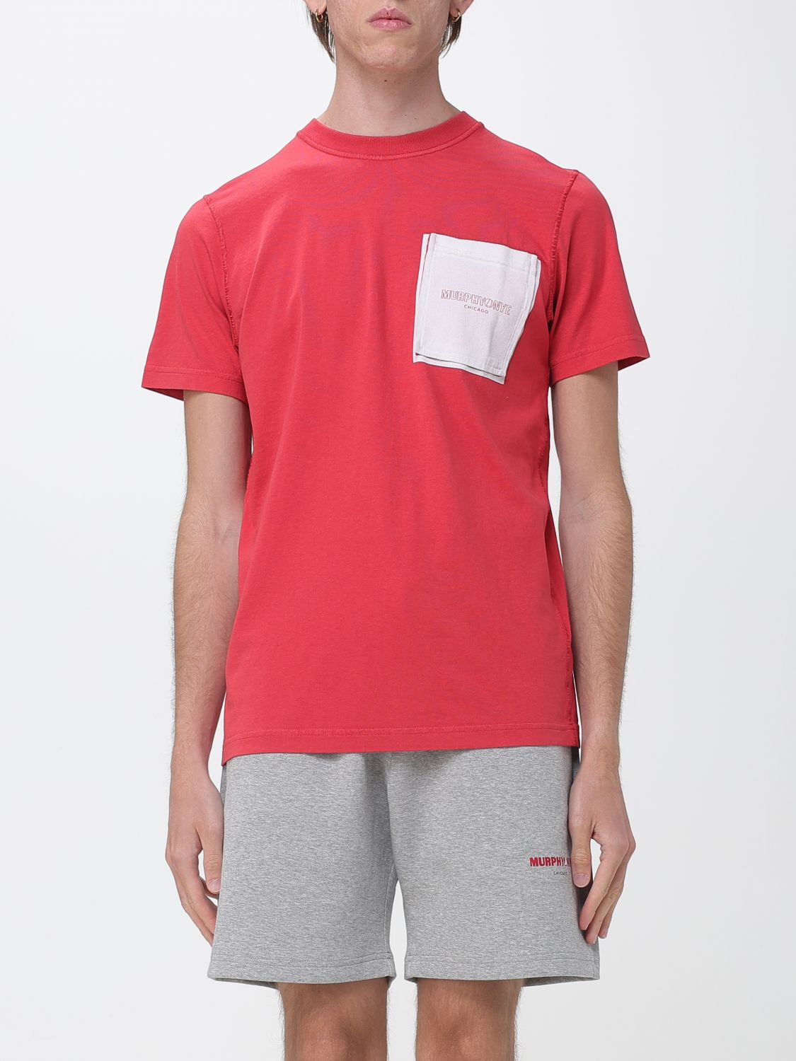 Murphy & nye Slim Fit Cotton T-Shirt with Logo and Patch Pocket