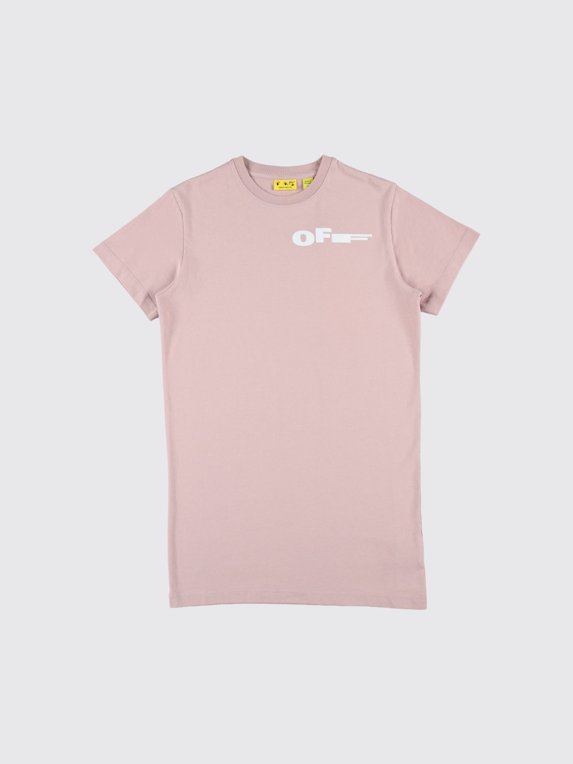 Off-White Kids T-Shirt-Kleid für Mädchen aus Baumwolle mit Kontrast-Logo