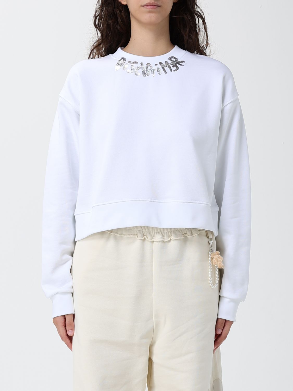 DISCLAIMER Felpa Donna colore Bianco
