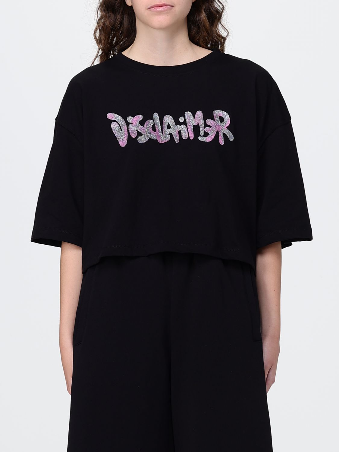 DISCLAIMER T-Shirts Donna colore Nero