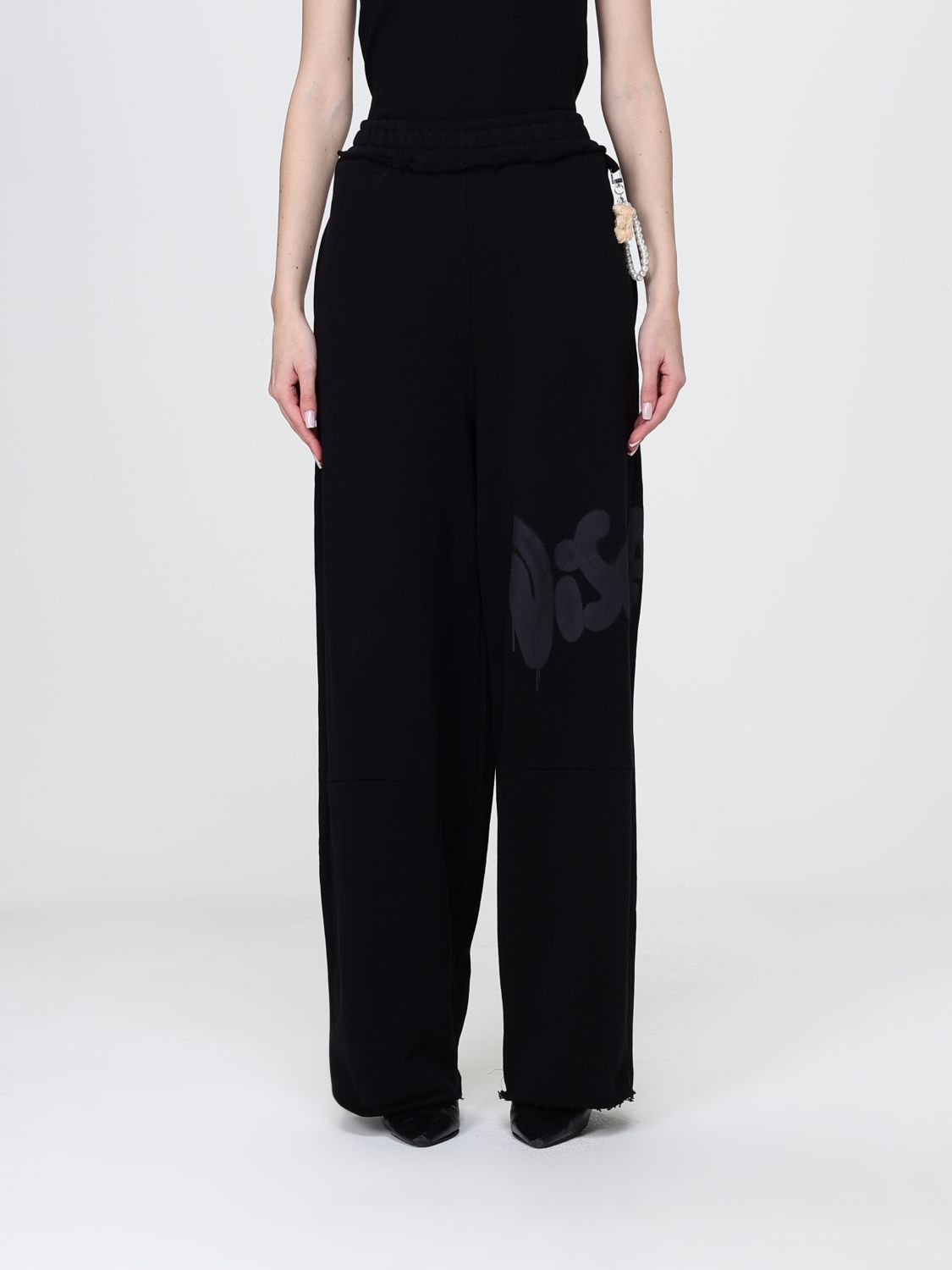 DISCLAIMER Pants Woman color Black